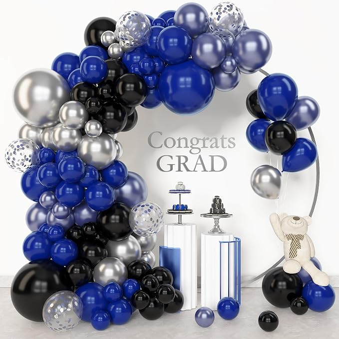 Amandir 153pcs Blue and Black Balloons Arch Garland Kit Different Sizes | 18 12 - Image 8