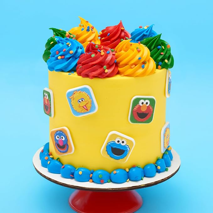 Sesame Street Rings, 24 Cupcake Toppers Featuring Elmo, Big Bird, Cookie Monster - Image 4