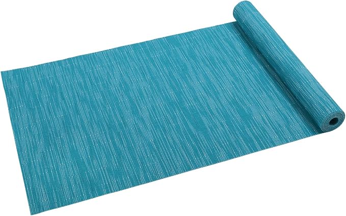 SHACOS Woven Vinyl Table Runner Indoor Outdoor 12x71 inch Kitchen Dining Table - Image 2
