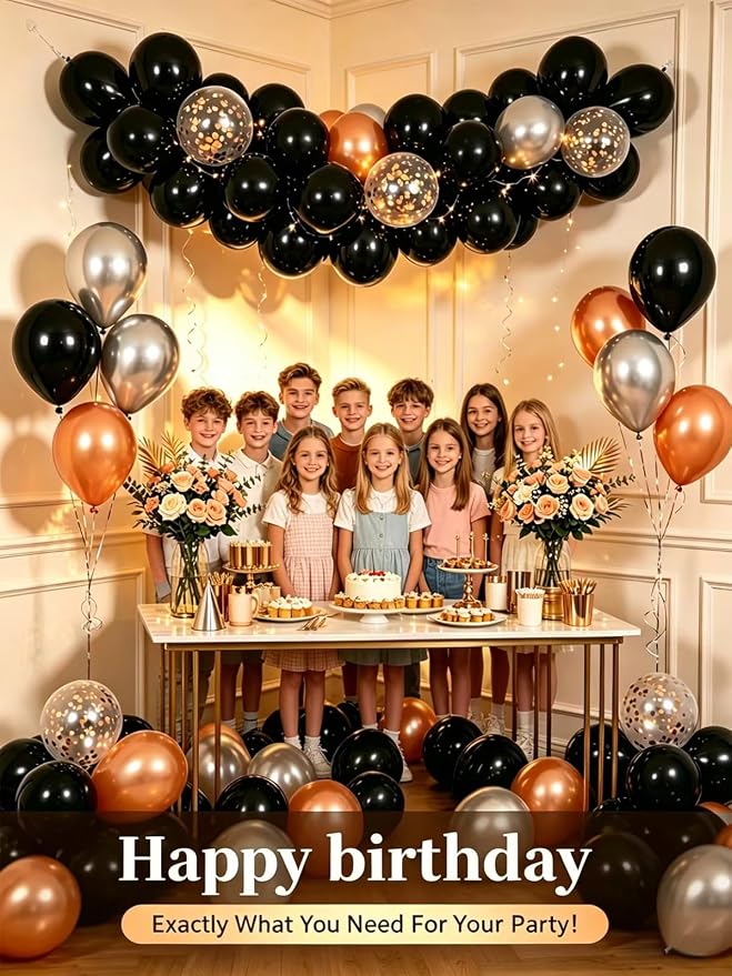 Black Balloons 12 inch 60 PCS Black Latex Balloons - Image 8