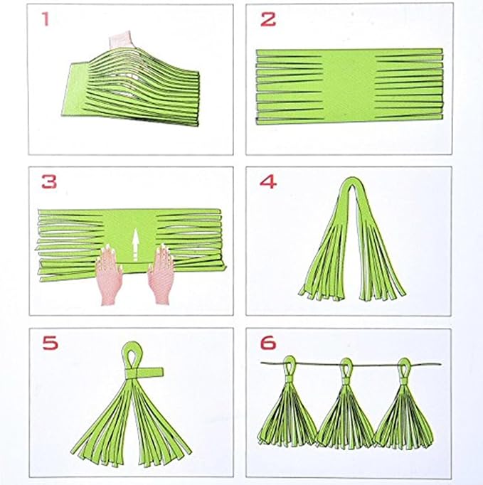 Blue Tassel Garland, Tissue Tassel Banner - Image 3