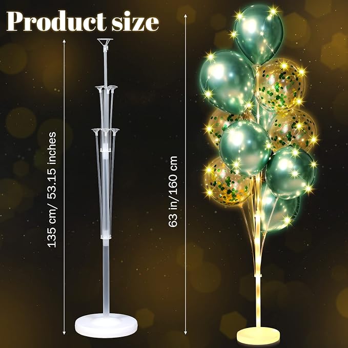 Wettarn 2 Sets Floor Balloon Column Stand Kit - Image 4