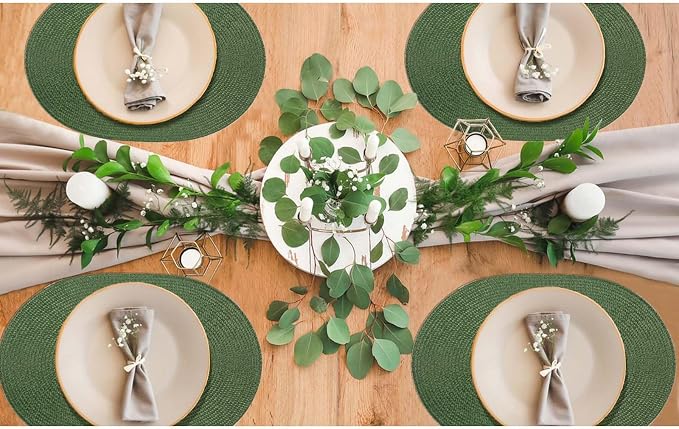 AHHFSMEI Placemats Set of 6 for Dining Table Washable Woven Non-Slip 18x12 - Image 7