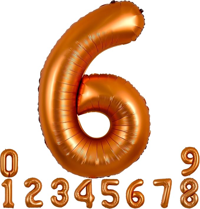 TONIFUL 40 Inch Orange Large Numbers Balloon 0-9 Birthday Party Decorations by TONIFUL