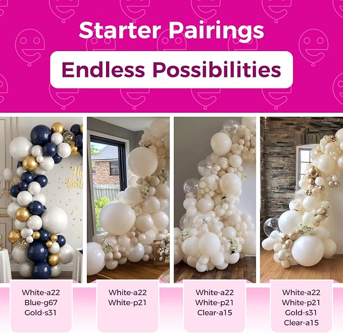 Bezente Pearl White Balloons 18 Inch 30 Pack Latex Large Thick | Ivory - Image 4
