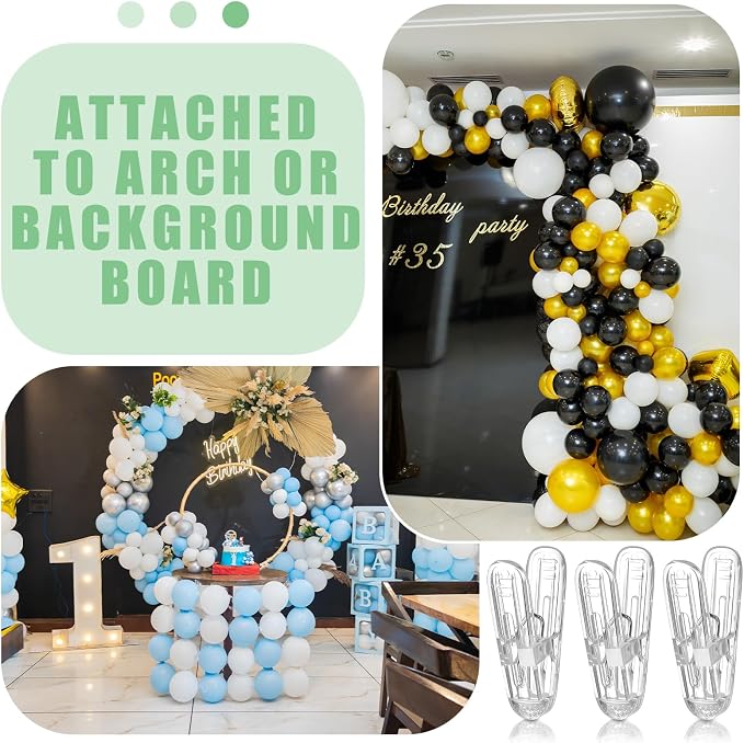 LemonRoad 20 Pack Balloon Arch Clips Plastic Spring Clamps 2.4 Inch Heavy Duty - Image 5