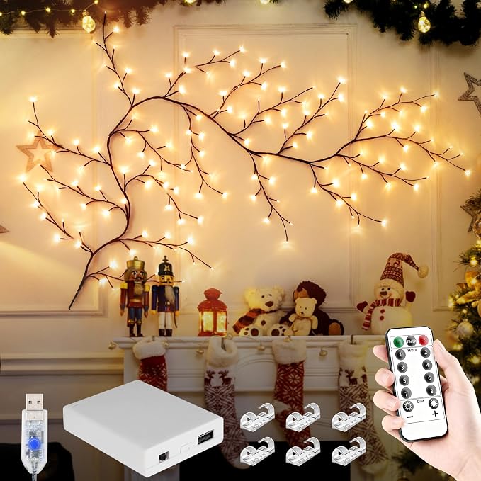 7.55FT 144LED Brown USB Tree Branch Lights by FNHMSL