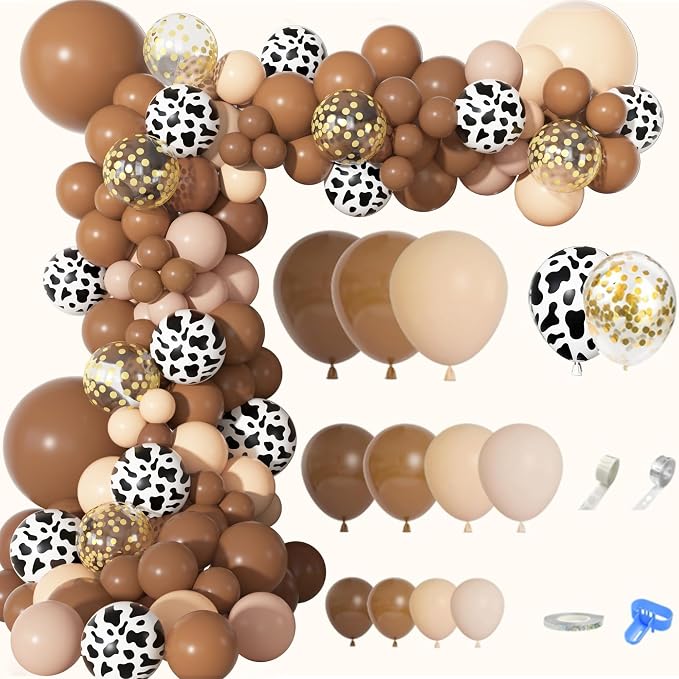 170Pcs Cowboy Balloon Garland Arch Kit by OuddyParty