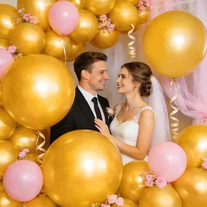 32Pcs Pearl Gold Big Balloons 18 Inch - Image 6