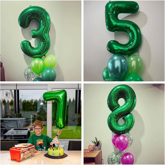Number 23 Dark Green Balloons 40 Inch Giant Green 23 32 Numer Foil Helium - Image 4