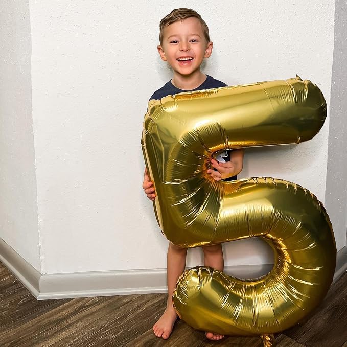 24 Balloon - Gold Birthday Number Balloons, 40 Inch Decorations Men Women | - Image 2