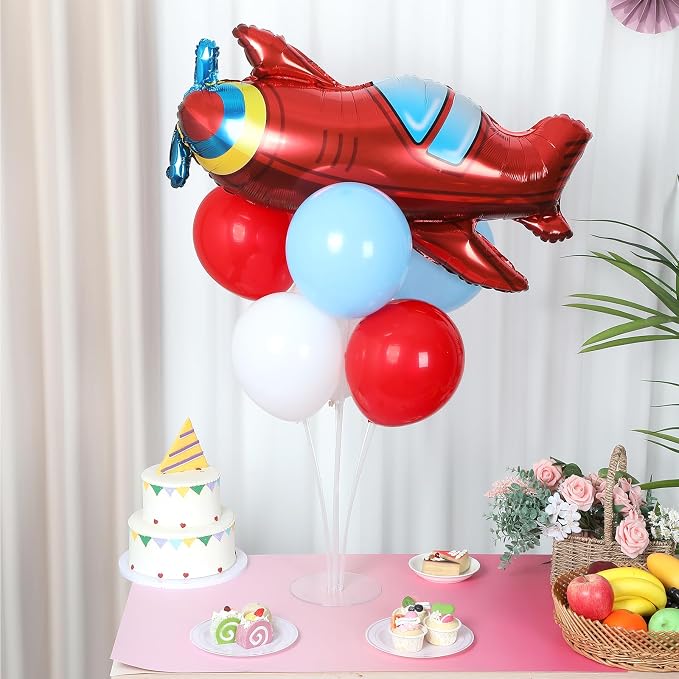 Airplane Birthday Party Balloons Stand Kit 2 Sets - Image 4
