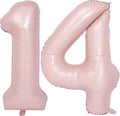40 In Matte Pink Number Balloons Helium Foil Mylar Balloon Party Digital 14 | by Exquisitehighqualitypartydecorationstomeetyoureveryneed%EF%BC%81