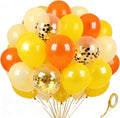 Yellow Beige Balloons 60Pcs 12 Inch Confetti Latex Balloon Kit by Kelfuoya