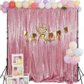 Juya Delight Pink Sequin Backdrop Curtains, Non See Through Photo Background by JuyaDelight