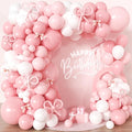 110pcs Coquette Pink Bow Balloon Garland Arch Kit by Jenlion