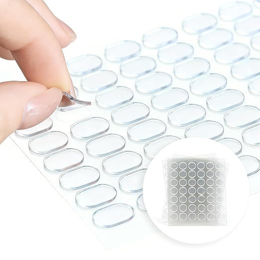 656PCS Double Sided Gel Glue Dots, Oval & Round Clear Sticky Dots, 8x13mm & - Image 4