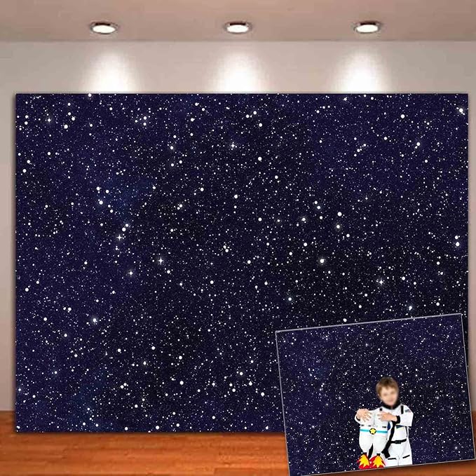 7x5FT Soft Fabric/Polyester Night Sky Star Universe Space Starry Photography by HQM
