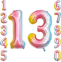 Rainbow Ombre Number 13 Balloon 40 Inch Pastel Foil by Unknown