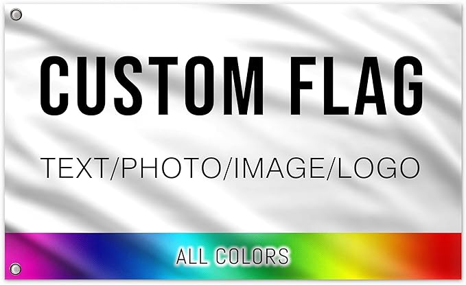 Custom Flag 2X3 FT Personalized Outdoor Flags Banners Design Print Your Own by MisnestCustom