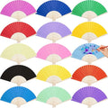 DomeStar 15 PCS Paper Folding Hand Fans, 8.3 Inch Multicolored Paper Fans | by DOMESTAR