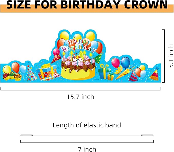 JTIEO 35Pack Birthday Party Crowns - Image 3