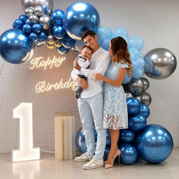 Blue Silver Balloon - Image 5