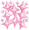 Pink Star Balloons, 26 Inch and 10 Inch Pink Stars Shaped Balloon by BIAPIAN