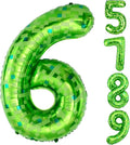 40 Inch Giant Green Pixel Miner Theme Number Balloons 40 Inch Foil Party by AXBMM