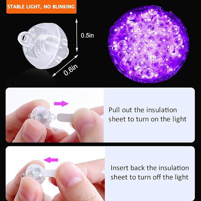 200PCs Balloon Lights, Long Standby Time Mini Ball Light, Mini Led Lights - Image 3