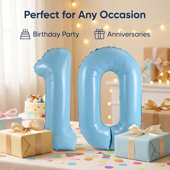 Number 10 Balloon Foil Mylar Balloons - Image 4