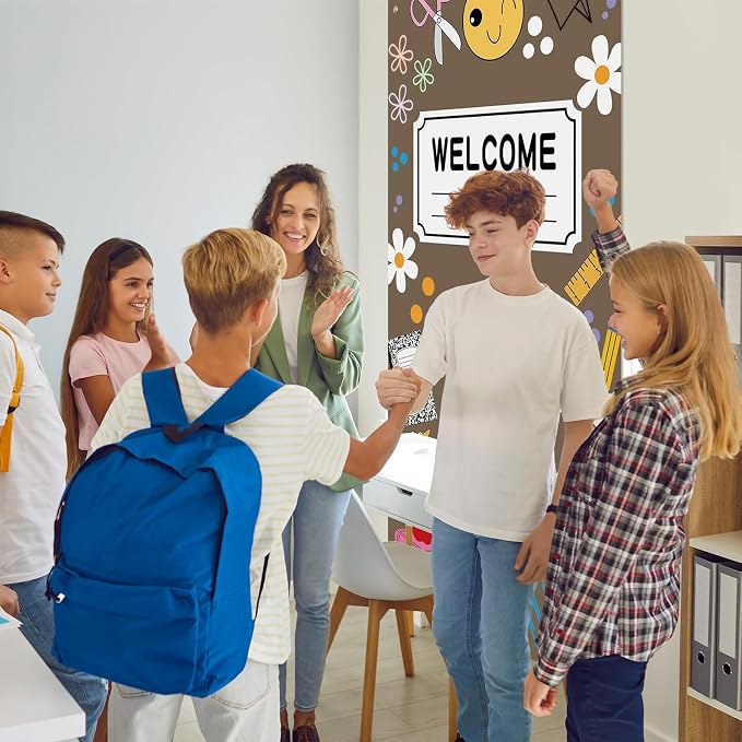 HunnmingRe Boho Classroom Decor Welcome Back to School Banner First Day of - Image 6