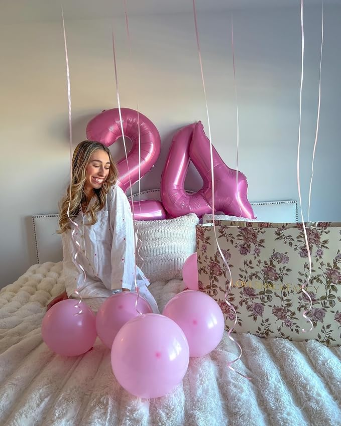 Pink 9 Balloon - Number Balloon 40 Inch, 9th Pink Birthday Decorations | Large - Image 3