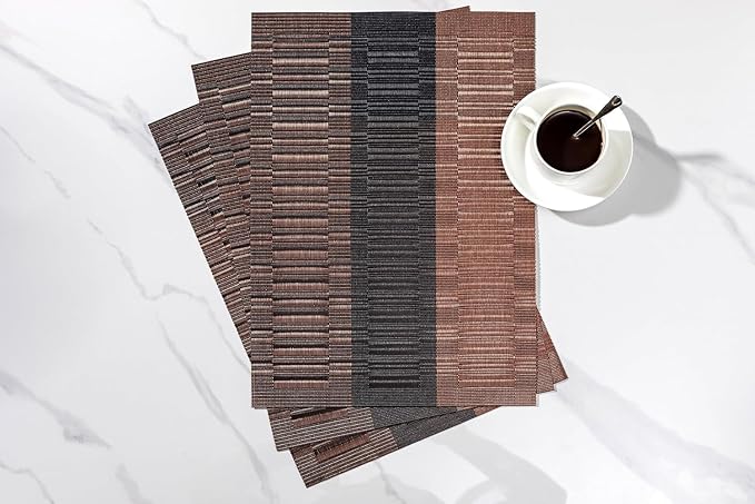 LEXMORE PlaceMats Set of 12 Vinyl/Plastic Woven Place Mats - Image 6