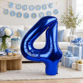 40 Inch 4 Balloons, Large Navy Blue Number 4 Balloon by KAINSY