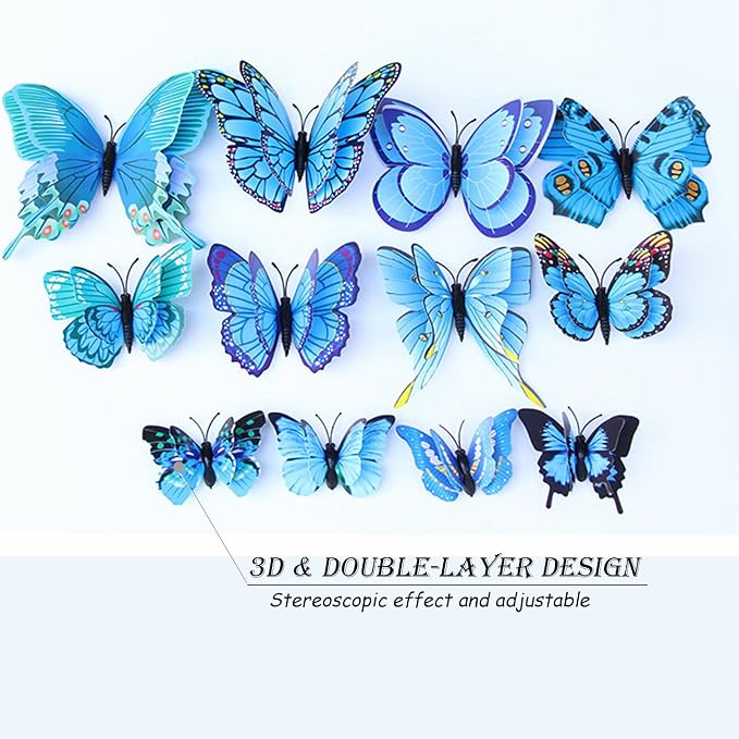OPSEAM 3D Butterfly Wall Decor Butterfly Decorations Stickers - Image 4