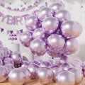 AULE 50Pcs Metallic 12 Inch Light Purple Lilac Chrome Helium Shiny Balloons | by AULE