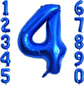 Navy Blue Number 4 Balloon 40 Inch, Shiny Metallic Numeral Party Supplies | by Unknown