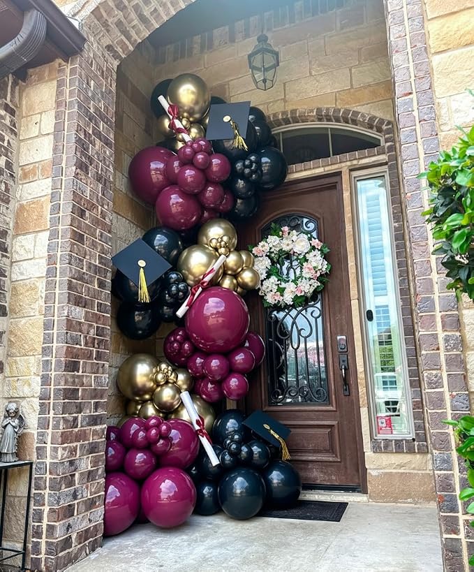 Burgundy Balloon Garland Arch Kit 162Pcs - Image 4