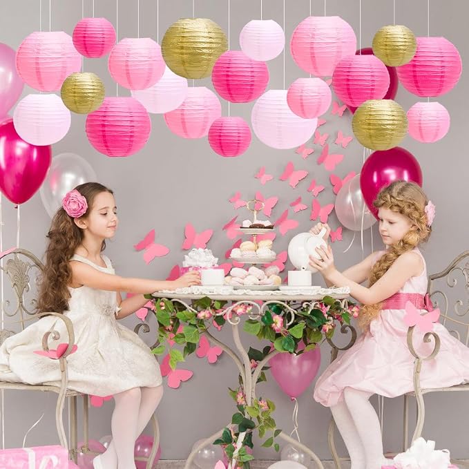 Paper Lanterns Party Decorations, Hanging Round Chinese Lanterns - Image 4