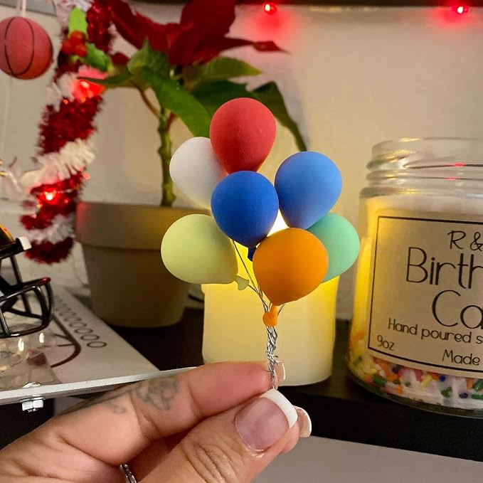 Dollhouse Miniature Balloons, Mini Balloons, 1:12 Scale Rainbow Balloons - Image 7
