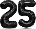Black Number Balloons 25 Balloon Numbers 25th Number Balloon Foil Mylar Party by STARKET