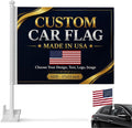 Custom Car Flag Pole by BCB Personalized Flag Banner Printed in USA | 12x17 by BCB