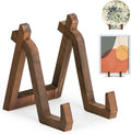 Plate Display Stand, 8 Inch Plate Holder for Displaying, Decorative Picture Frame Dish Photo Plaque Platter Wood Stand