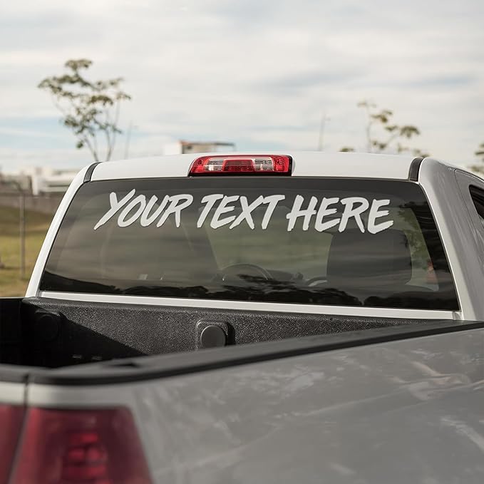VulgrCo Custom Windshield Decal - Design Your Own Windshield Banner or Custom Window Decals for Cars, Trucks, SUVs - Durable Vinyl Windshield Stickers