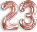 AULE 40 Inch Rose Gold 23 Balloon Number Foil 0-9 Birthday Big Numbers | by AULE