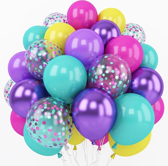Pink Blue Purple Balloon by Togvu