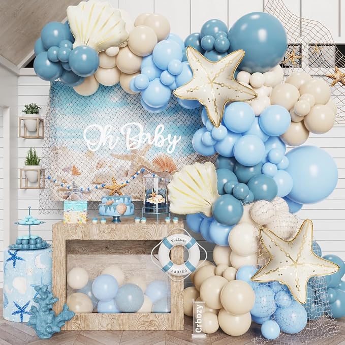 140Pcs Under The Sea Balloon Arch Kit by Unknown