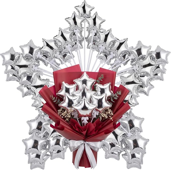 15 Pcs Mini Star Self Inflatable Balloons Bulk by Chitidr