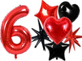 TONIFUL 6th Birthday Balloons Kit 40 Inch Red Large Number 6 Foil Balloon | by TONIFUL
